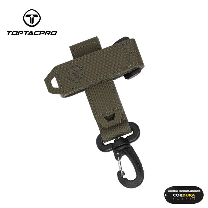 TOPTACPRO Tactical Gloves Holder Molle Key Ring Tactical Keychain Nylon Gear Keeper Glove Strap Molle Buckle 8902