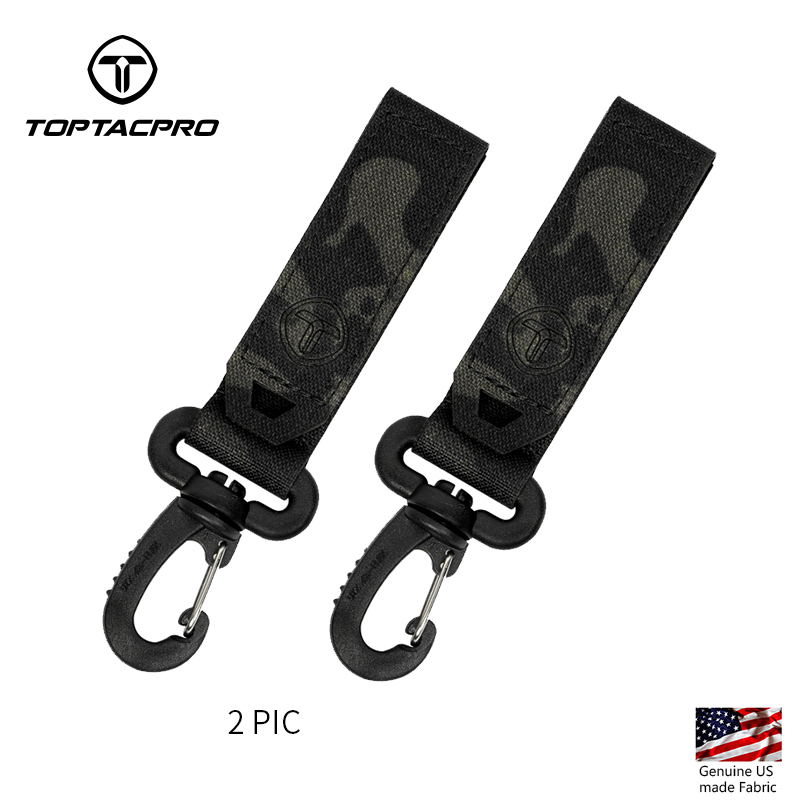 TOPTACPRO Tactical Wiregate Carabiner Snap Clip Hook Keychain UTX Buckle Quick Release 2PCS/Set 8903