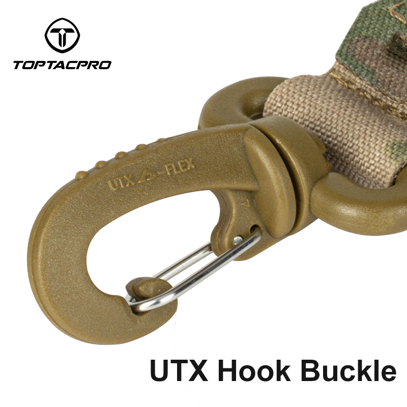 TOPTACPRO Tactical Wiregate Carabiner Snap Clip Hook Keychain UTX Buckle Quick Release 2PCS/Set 8903