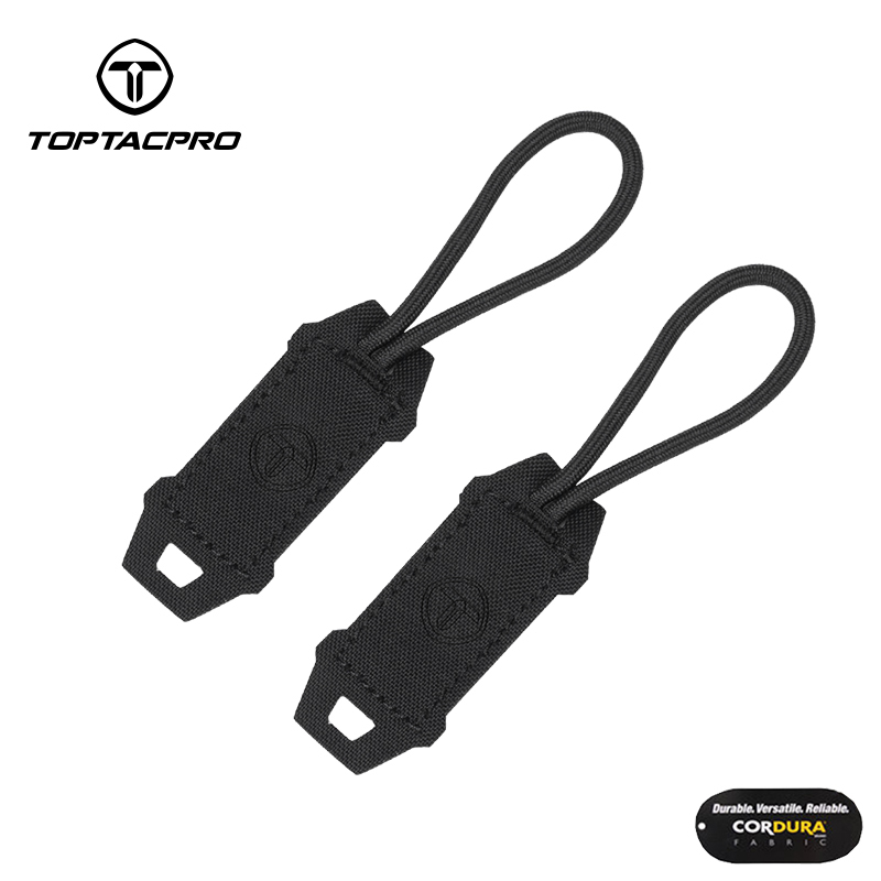 TOPTACPRO Tactical gear Handle Zipper 2Pcs Pull Drawstring Head 8904