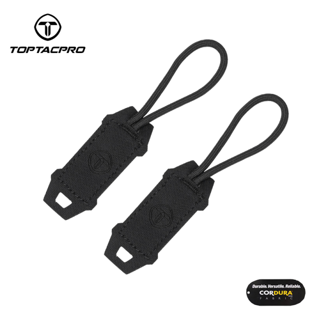 TOPTACPRO Tactical Hook Handle Zipper Handle 2PCS Zipper Pull Drawstring Head 8904
