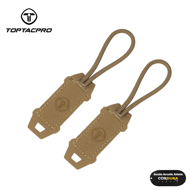 TOPTACPRO Tactical gear Handle Zipper 2Pcs Pull Drawstring Head 8904