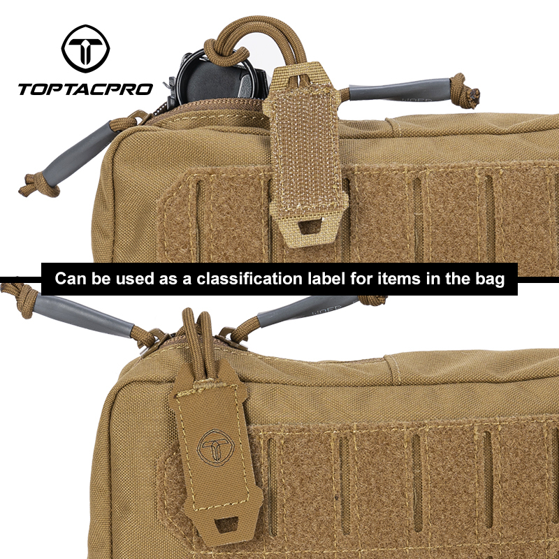 TOPTACPRO Tactical Hook Handle Zipper Handle 2PCS Zipper Pull Drawstring Head 8904