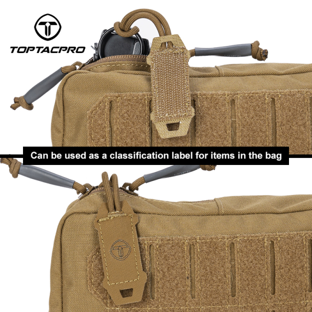 TOPTACPRO Tactical Hook Handle Zipper Handle 2PCS Zipper Pull Drawstring Head 8904