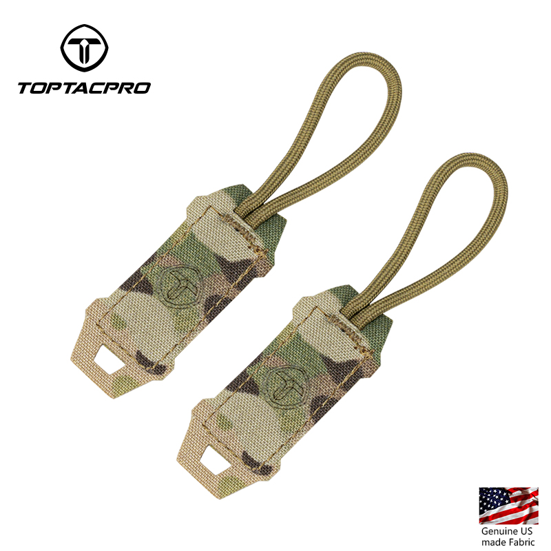 TOPTACPRO Tactical Hook Handle Zipper Handle 2PCS Zipper Pull Drawstring Head 8904