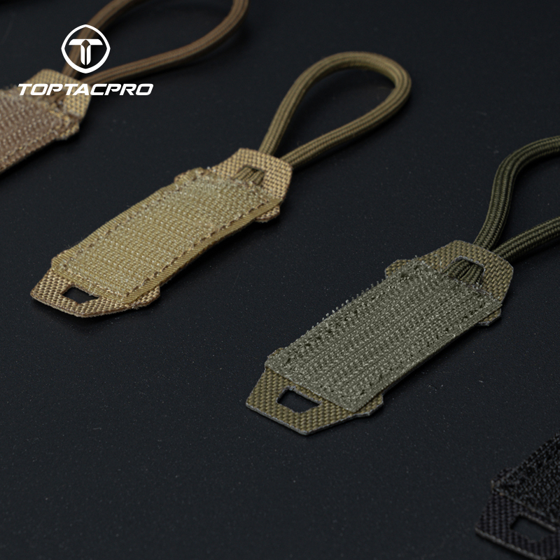 TOPTACPRO Tactical Hook Handle Zipper Handle 2PCS Zipper Pull Drawstring Head 8904