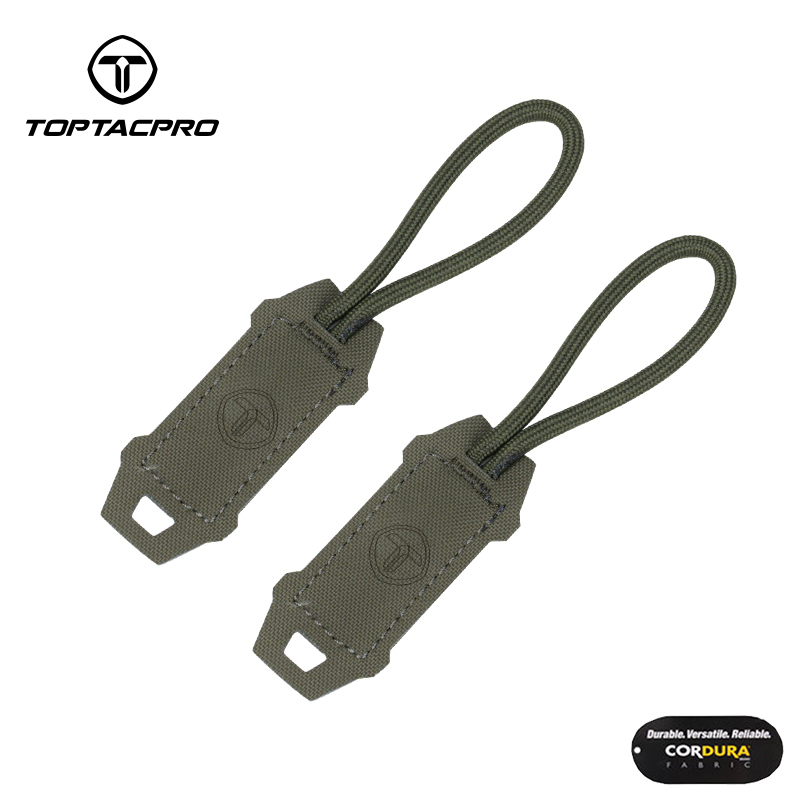 TOPTACPRO Tactical Hook Handle Zipper Handle 2PCS Zipper Pull Drawstring Head 8904