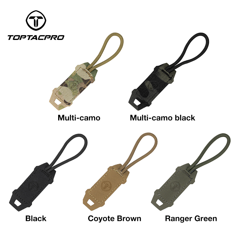 TOPTACPRO Tactical Hook Handle Zipper Handle 2PCS Zipper Pull Drawstring Head 8904