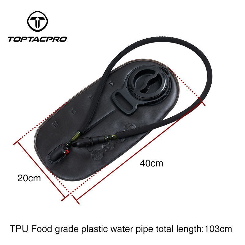 TOPTACPRO Tactical 2L Hydration Bladder Water Bag Foldable Outdoor water storage bag 8908