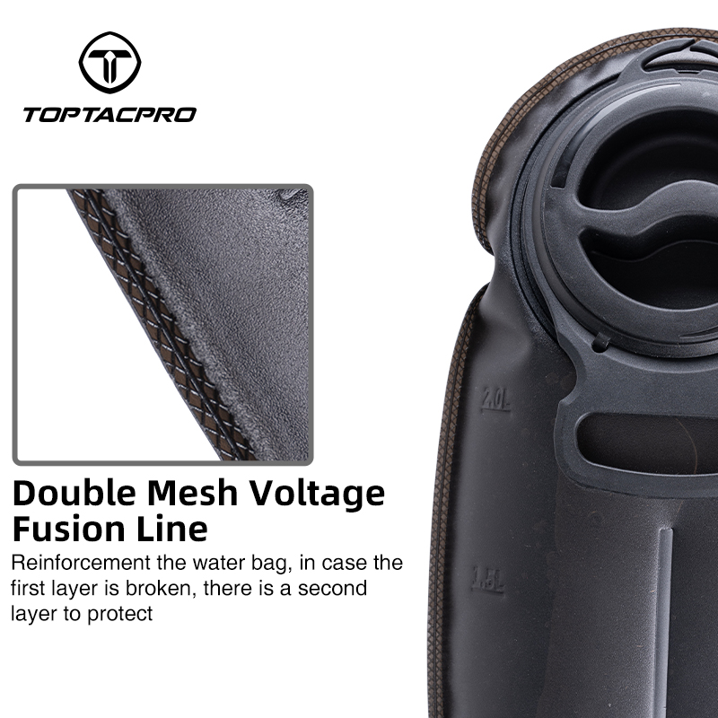 TOPTACPRO Tactical 2L Hydration Bladder Water Bag Foldable Outdoor water storage bag 8908