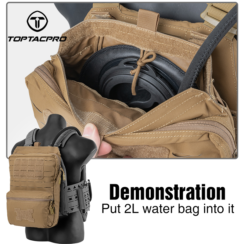 TOPTACPRO Tactical 2L Hydration Bladder Water Bag Foldable Outdoor water storage bag 8908