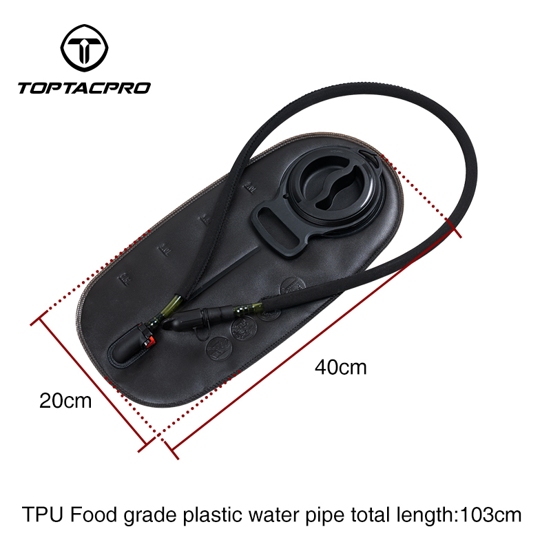 TOPTACPRO Tactical 2L Hydration Bladder Water Bag Foldable Outdoor water storage bag 8908