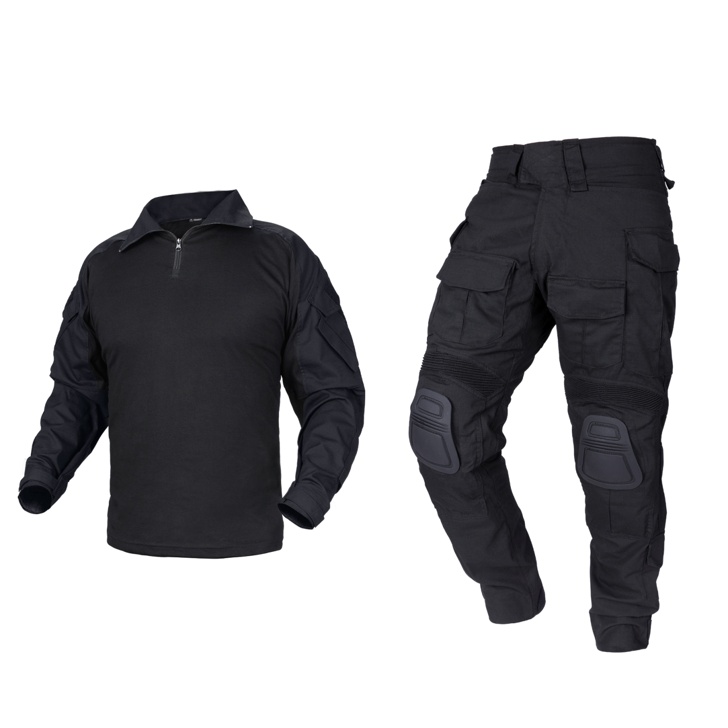 新しいブランド Combat G3 IDOGEAR Black Pads Knee with Pants & Shirts Suit 個人装備
