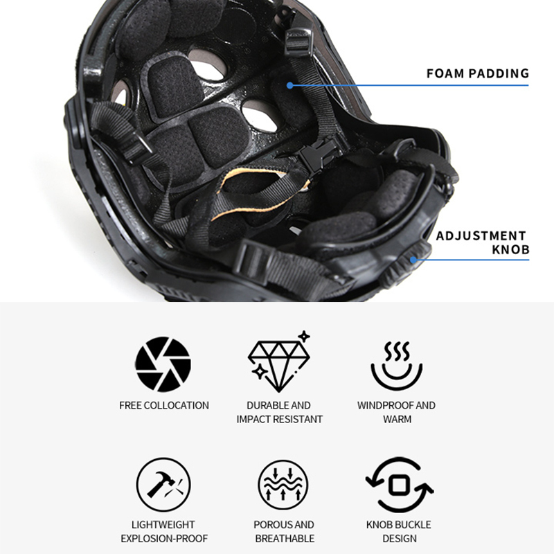 IDOGEAR FMA FAST SF Tactical Helmet Right Angle Vent Hole Combat Helmet 1462-IDOGEAR INDUSTRIAL