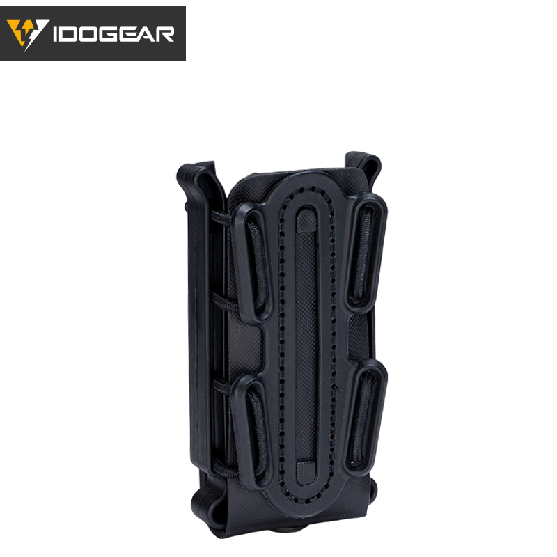 IDOGEAR Mag Pouch Pistol Magazine Pouches 9mm Softshell Adjustable  Universal Mag Carrier .40 S&W .45 ACP with Belt&MOLLE Clips Black