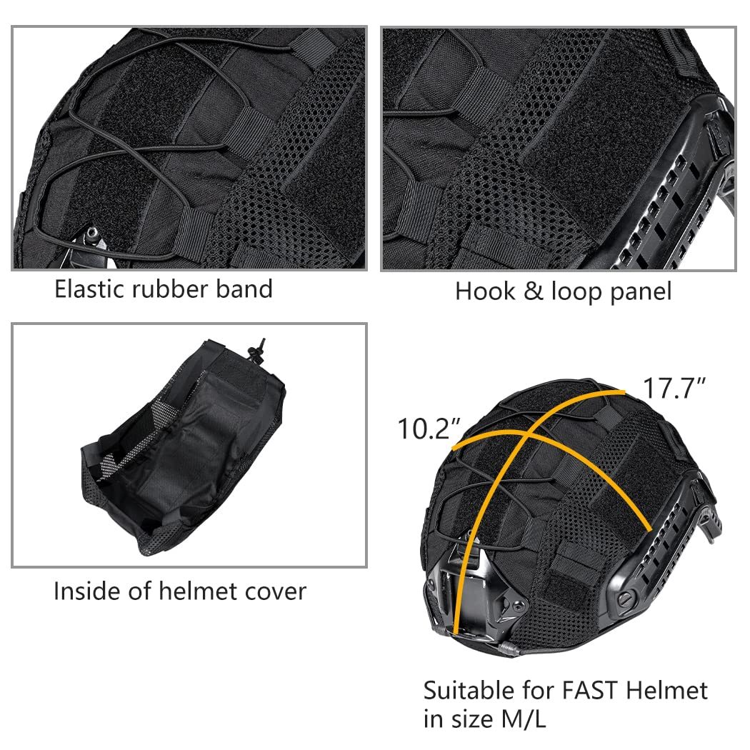 IDOGEAR Tactical Helmet Cover for Fast Helmet in Size M/L Outdoor Training Gear 500D Nylon 3802