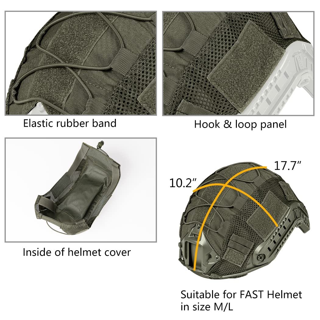 IDOGEAR Utility Helmet Cover for Fast Helmet Outdoor Training 500D Nylon 3802