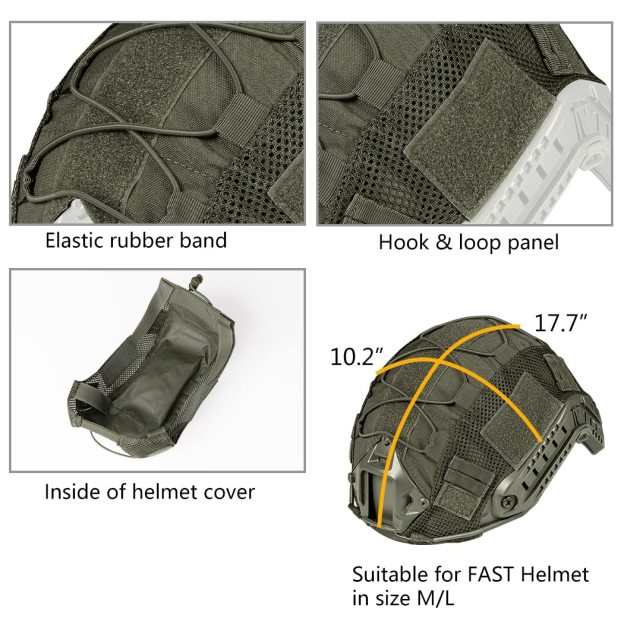 IDOGEAR Utility Helmet Cover for Fast Helmet Outdoor Training 500D Nylon 3802