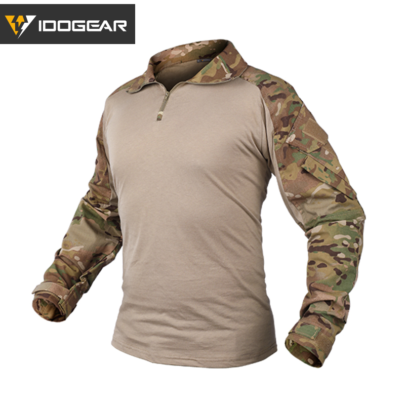 IDOGEAR Men's G3 Combat Shirts Multicam Tactical Camo Clothing 3101