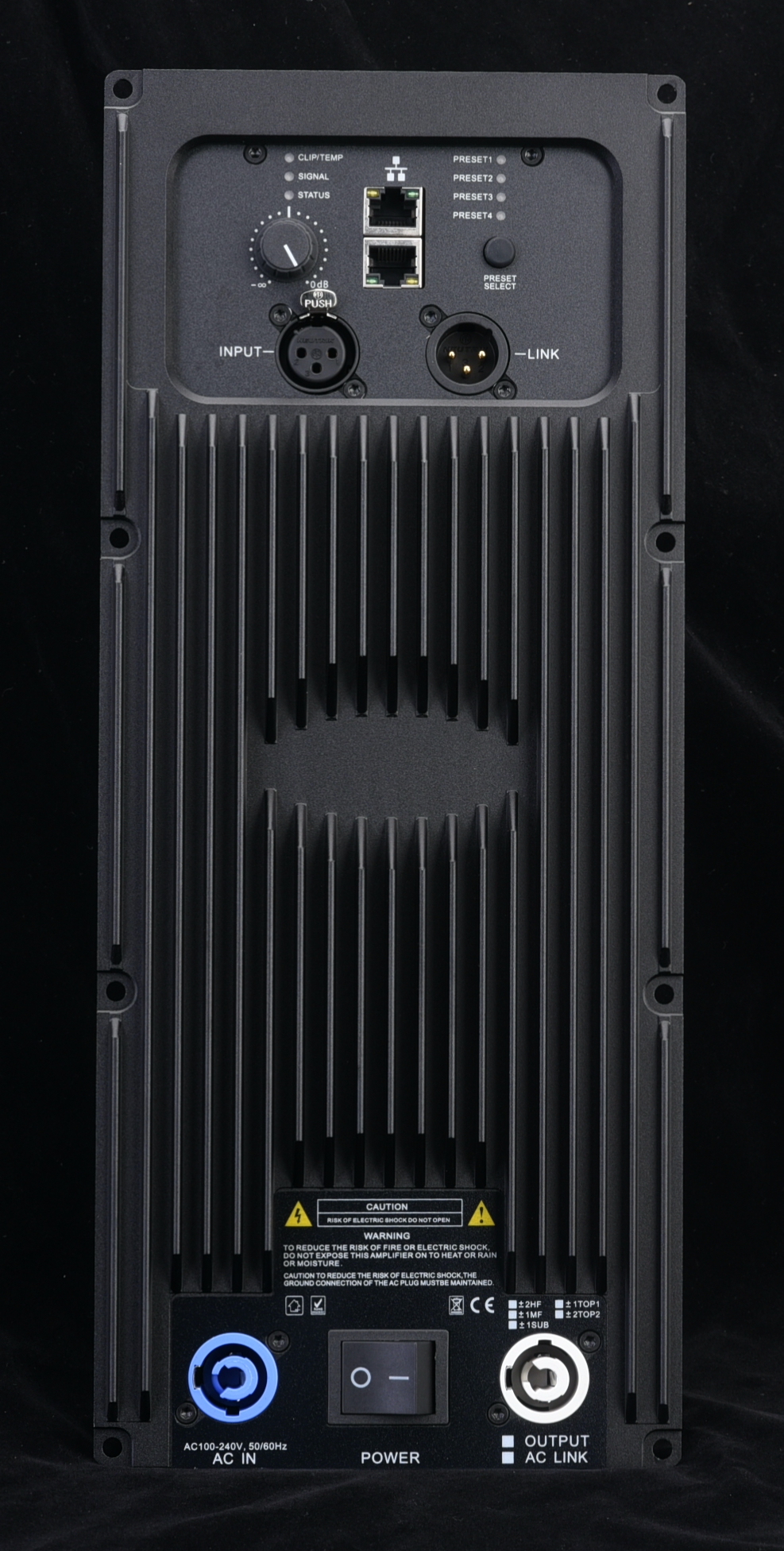 Prokustk AM260HV, Vertical Version, 2 Channel 700W@ 8ohm Power Amplifier Module,Ethernet network interface