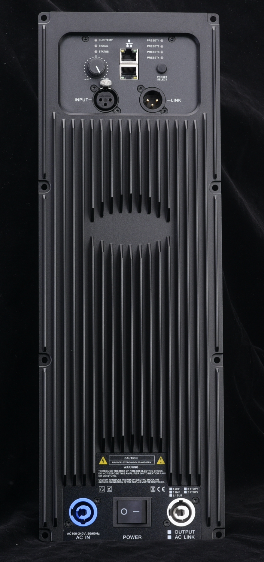 Prokustk AM3004, Vertical Version , 4 Channel 1000W@ 8ohm Amplifier module, Ethernet network interface