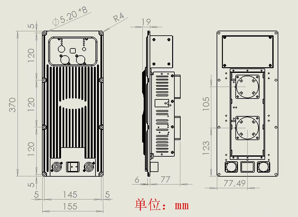 Prokustk AM260HV, Vertical Version, 2 Channel 700W@ 8ohm Power Amplifier Module,Ethernet network interface