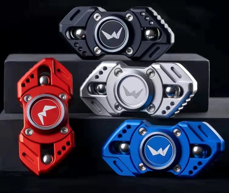 Viper Mini fidget spinner &mdash; four finishes: black, red, silver, blue