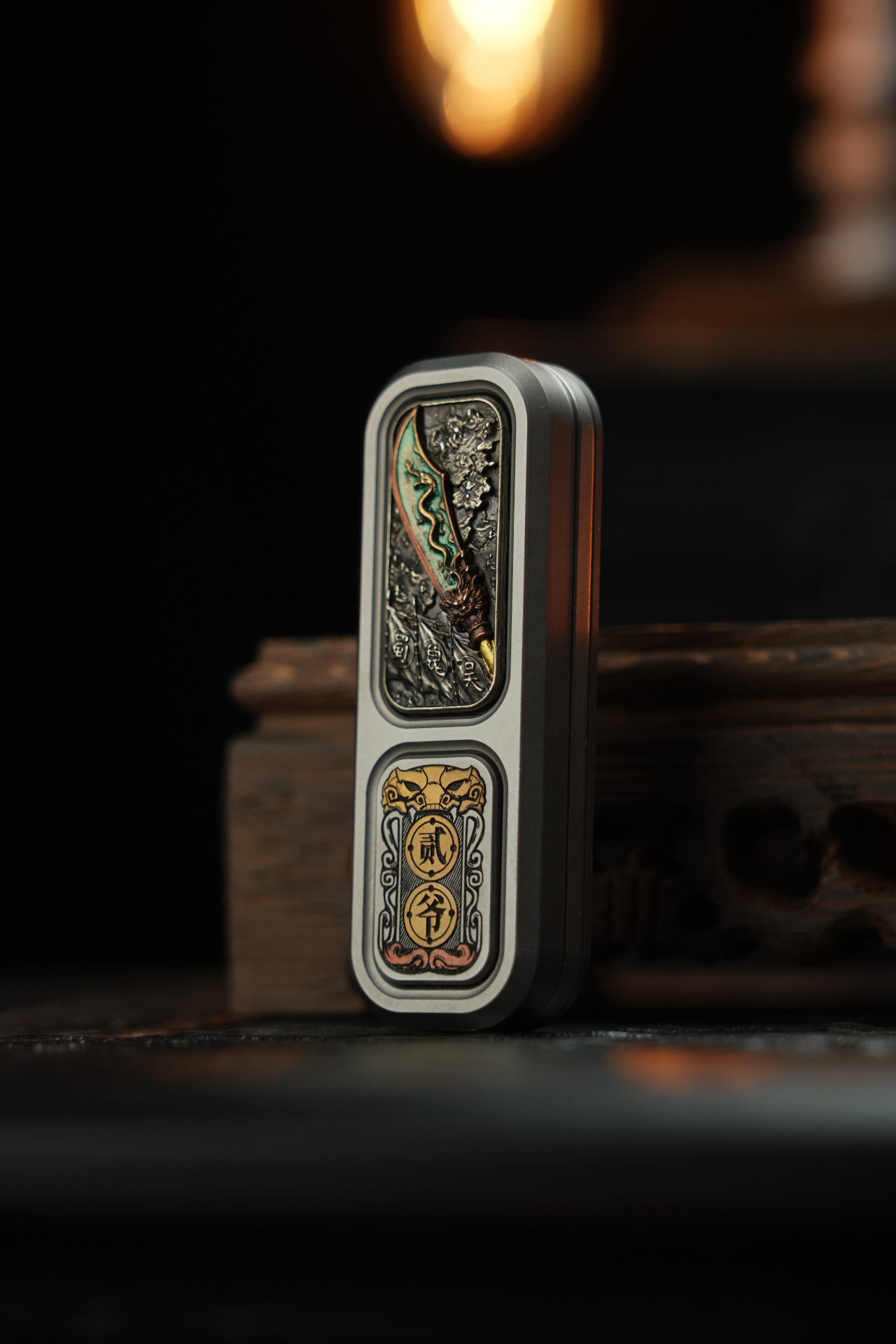 Muying Chaopin x YouBing EDC SLIDER - 二爷橡皮擦 推牌