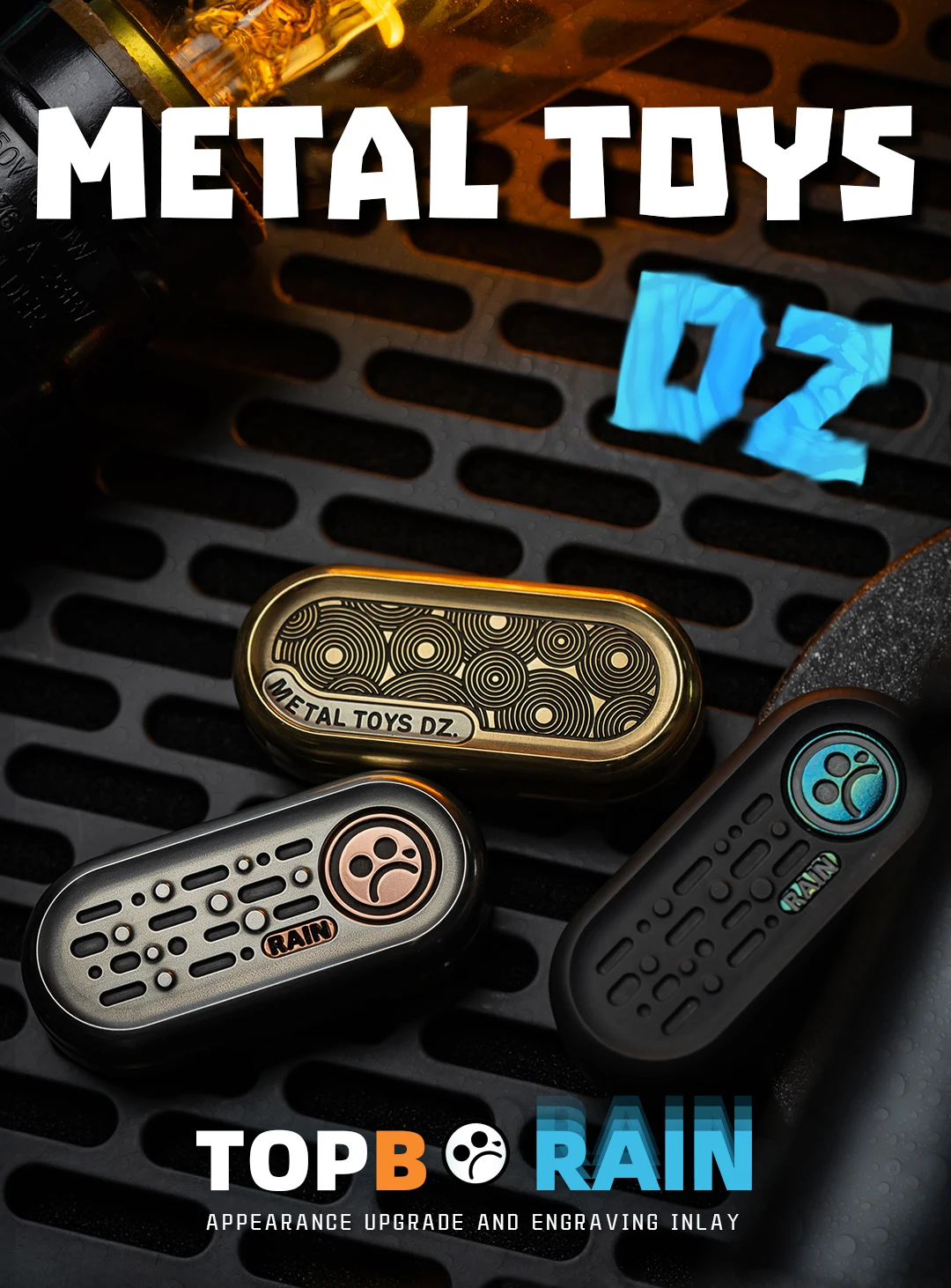 正規品 Top-B Rain DZ フィジェット トイ EDC チタン製 TOPB-RAIN-Big white EDC