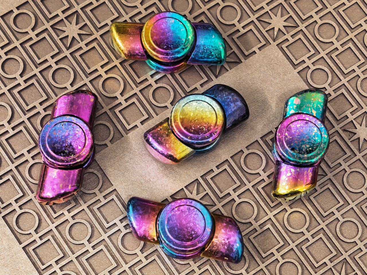 17 EDC SPINNER - Ti Amo冰晶钛长款 指尖陀螺