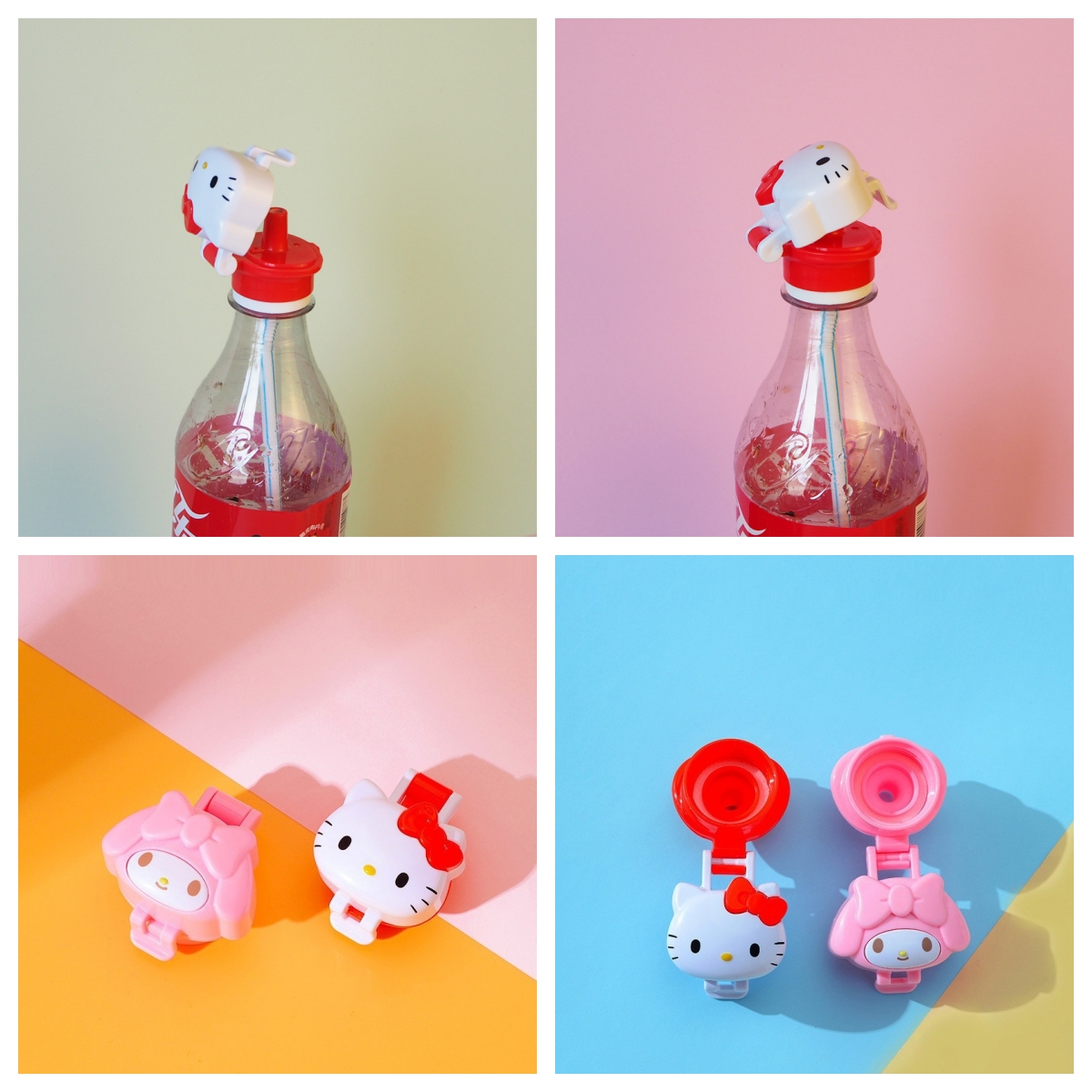 Sanrio Hello Kitty Water Bottle Cap with Straw