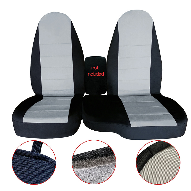 Custom-Fit Front Seat Covers Without Console Replace for 1998-2003 Ford Ranger Pickup 60/40 High Back Seats