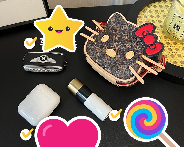 Hellokitty Mini Purse Bag Mini Top Handle Clutch Crossbody Handbag Mini Cute Purse Lipstick Bag Ladies Accessories Gift