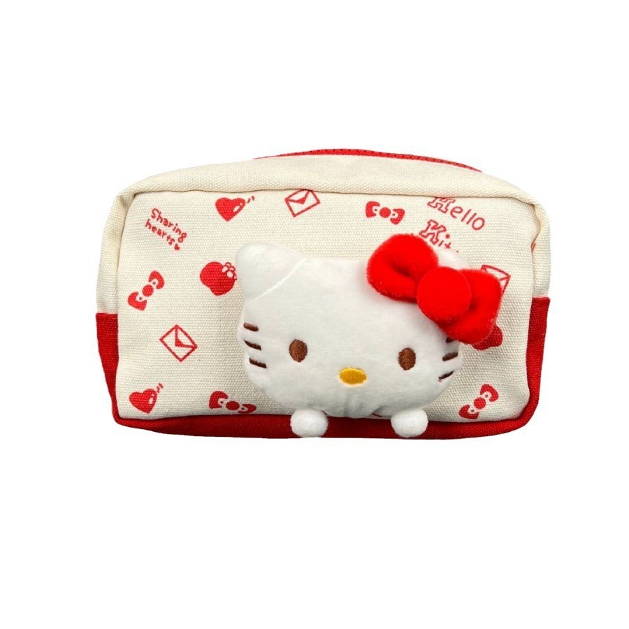 Hellokitty Fuzzy Makeup Pouch Cute Cosmetic Bag