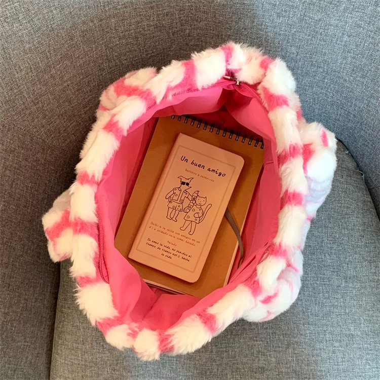 Hellokitty Cute Tote Bags Plush Tote Bag for Women The Tote Bag Kawaii Carry on Bag Reusable Small Handbags for Girls Shopping