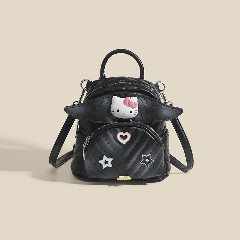 Hellokitty Fashion Backpack Mini Backpack Purse for Women Teenage Girls Purses PU Leather Backpack Shoulder Bag