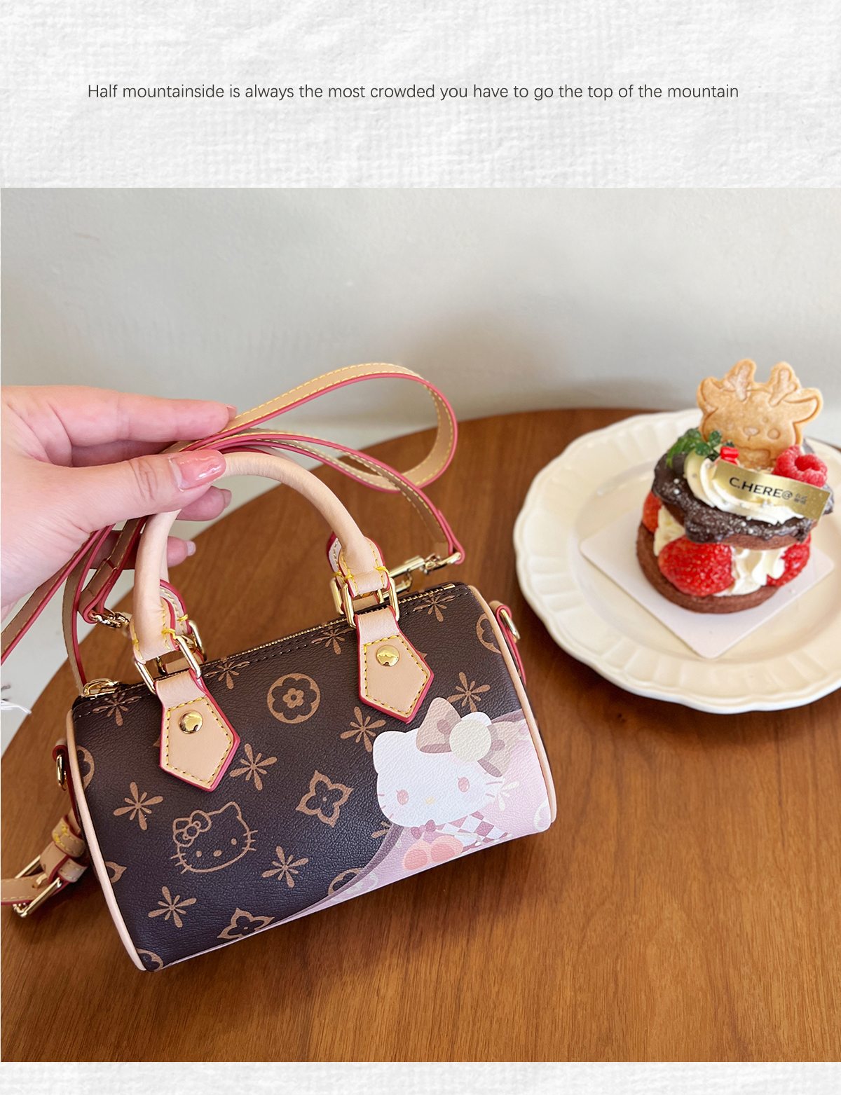 Hellokitty Womens Handmade Handbag Tote Shoulder Purse Leather Crossbody Bag