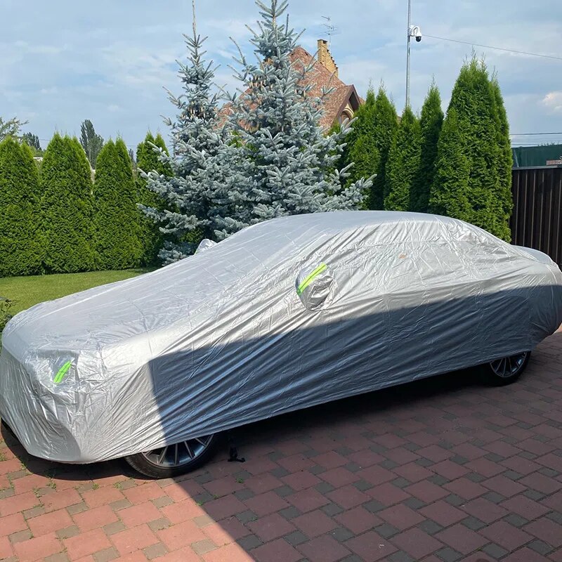 All Seasons Full Car Cover Outdoor Indoor UV Protection Sunscreen Heat Protection Dustproof Scratch-Resistant Sedan Suit