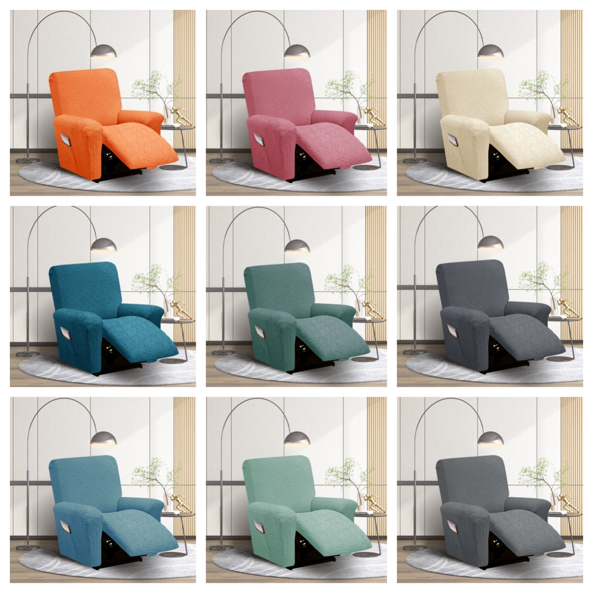 Sofa Cover for All Seasons-Elastic All-Inclusive Recliner Cover for First-Class Comfort  REC REC