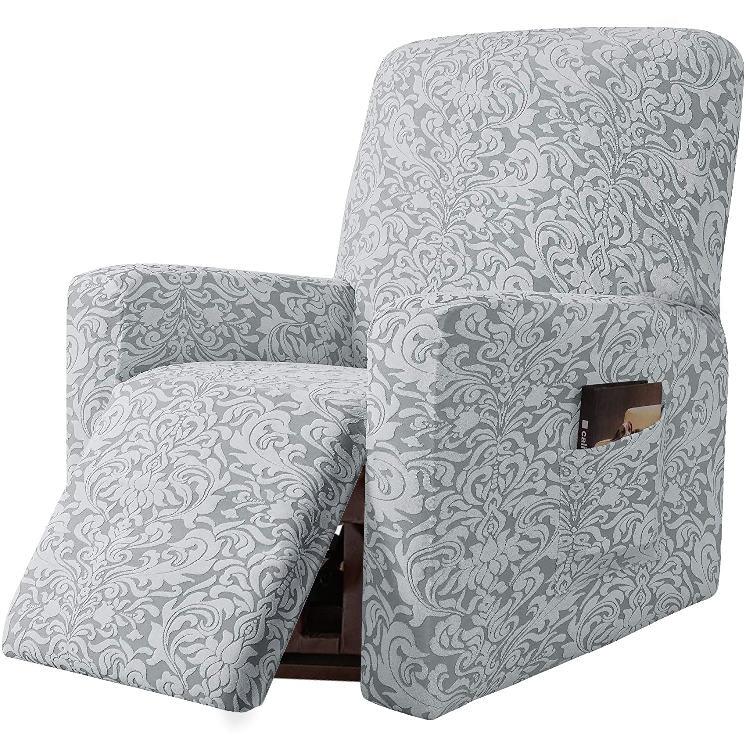 Jacquard Dustproof Stretchable Recliner Cover With L shape Covers  REC REC
