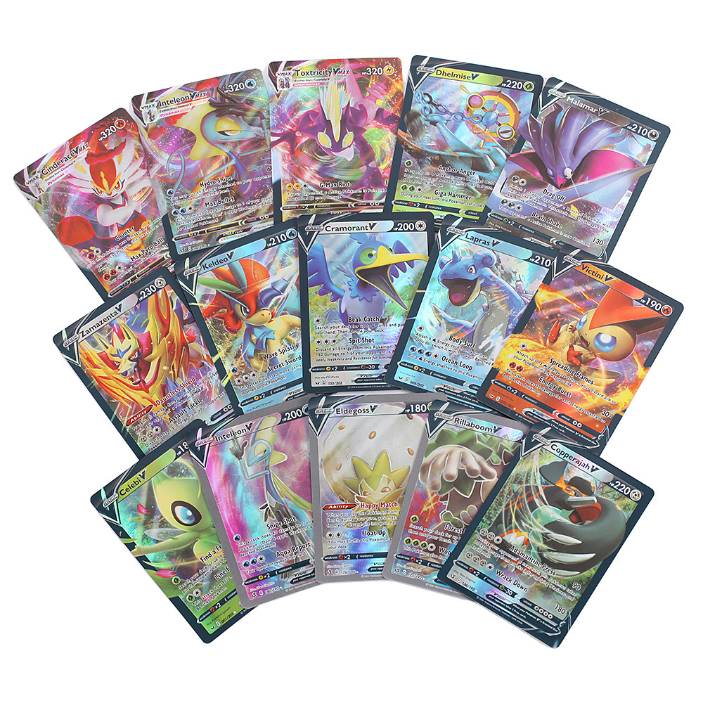 10300 Pack Pokemon Gx Vmax Trading Card Game Set Unique Shining Tag Team Kids Collectible Toy - 4