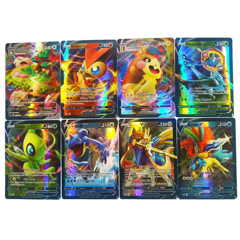 100pcs Pokemon Vmax Gx Ex Mega Trading Card Game Booster Box English Collectibles For Kids - 4 100pcs Pokemon Vmax Gx Ex Mega Trading Card Game Booster Box English Collectibles For Kids - 4