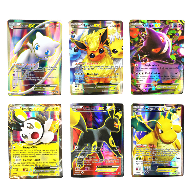 100pcs English Pokemon Trading Card Lot With Tag Team Gx Ex Mega Battle Game Box - 7