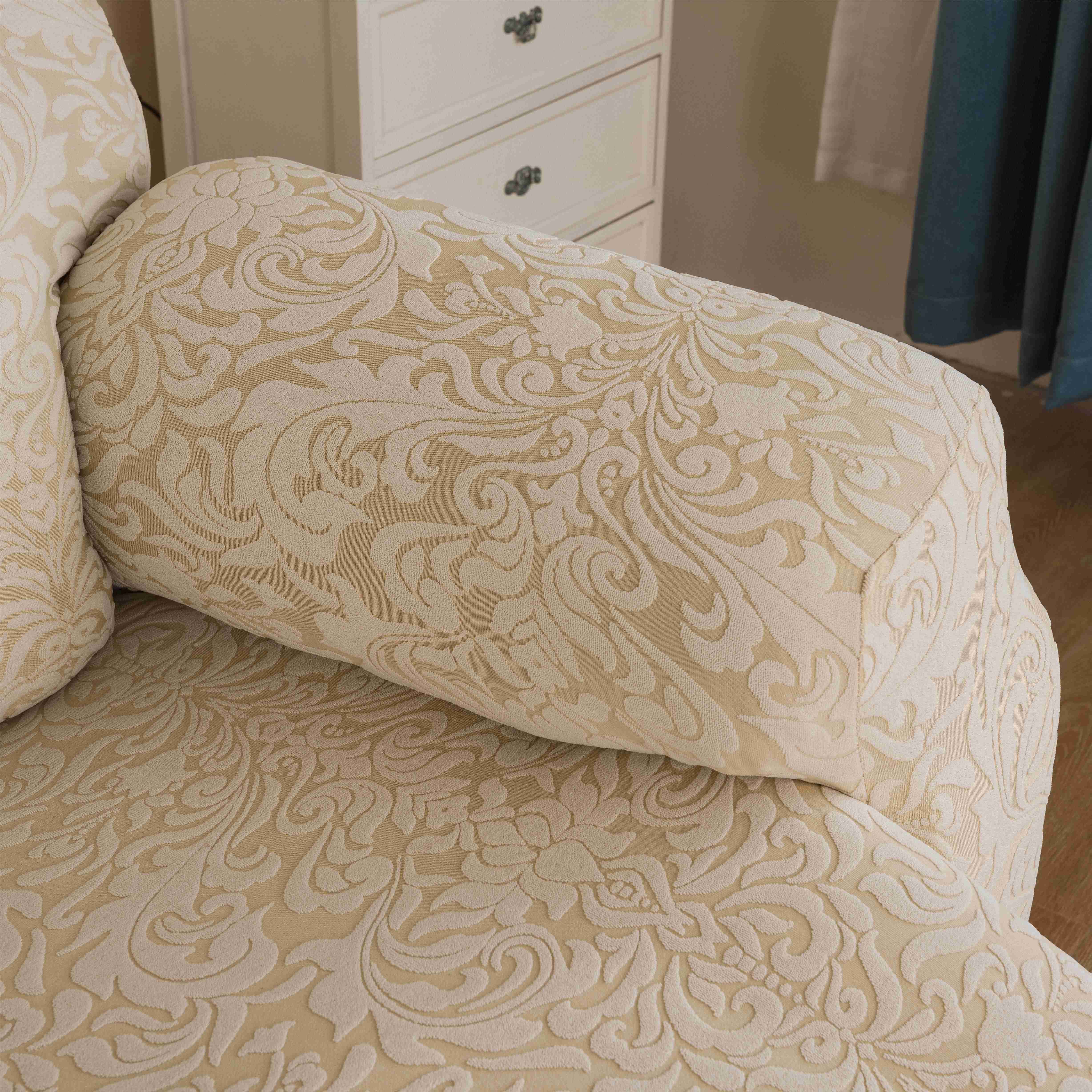 Jacquard Dustproof Stretchable Recliner Cover With L shape Covers  REC REC