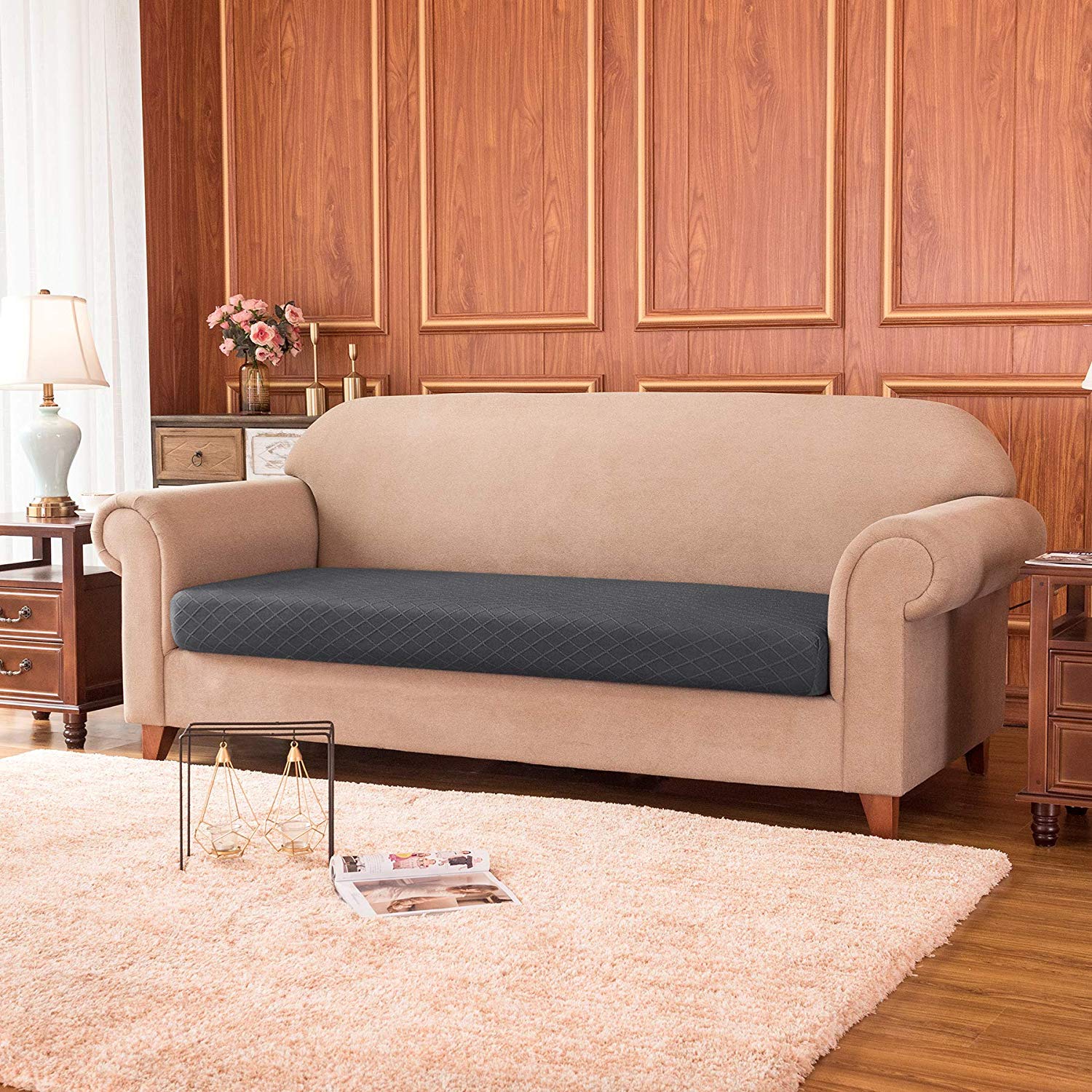 Agape Rhombus Stretch Sofa Cushion Cover