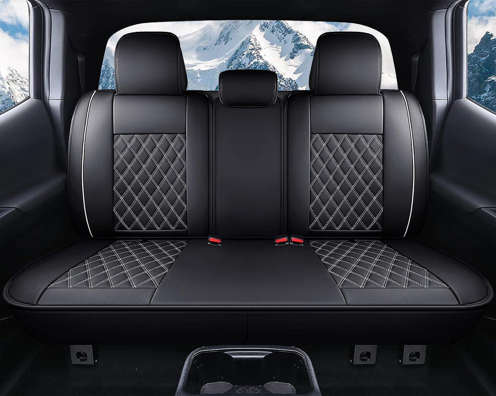 Seat Covers Full Set Durable Waterproof Leather for  Pickup Truck Fit for Toyota Tacoma 2005 to 2023