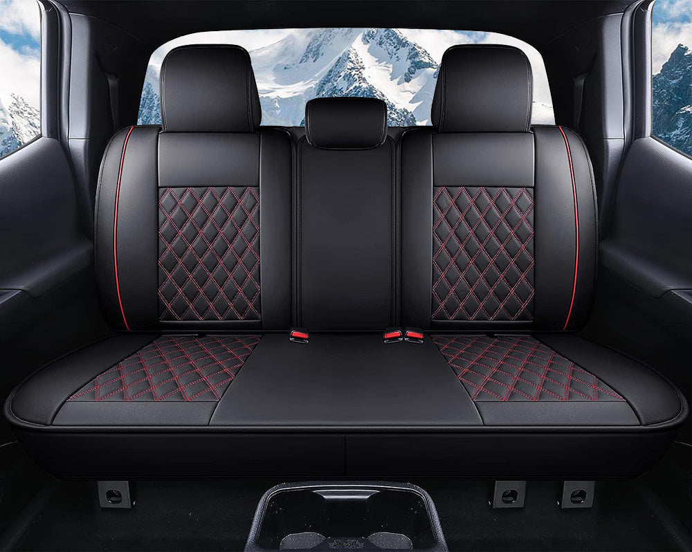 Seat Covers Full Set Durable Waterproof Leather for  Pickup Truck Fit for Toyota Tacoma 2005 to 2023