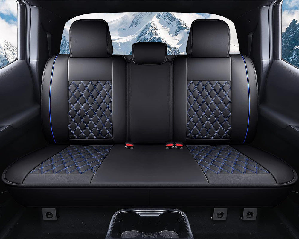 Seat Covers Full Set Durable Waterproof Leather for  Pickup Truck Fit for Toyota Tacoma 2005 to 2023