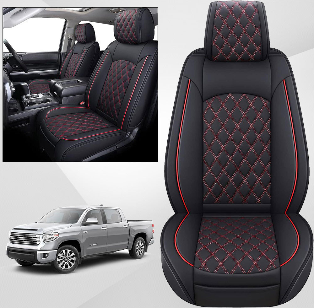 2008-2023 Toyota Tundra Leather Waterproof Wear-resistant Full Surround Car Seat Covers Full Set For Car Truck Pickup