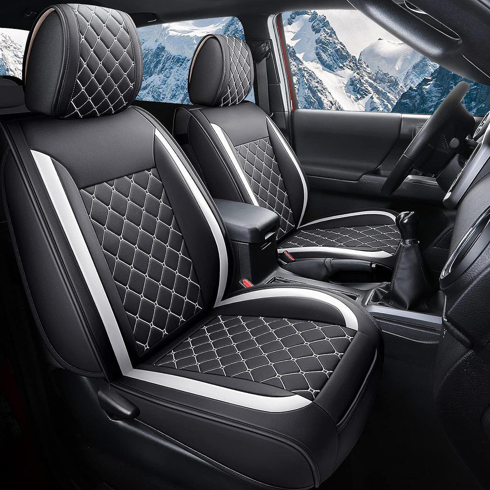 Seat Covers Full Set Durable Waterproof Leather for  Pickup Truck Fit for Toyota Tacoma 2005 to 2023